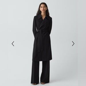 Theory Oaklane Trench Coat in Admiral Crepe